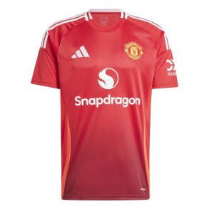Kort�rmet fodboldtr�je til m�nd Adidas Manchester United 2024/2025 Home
