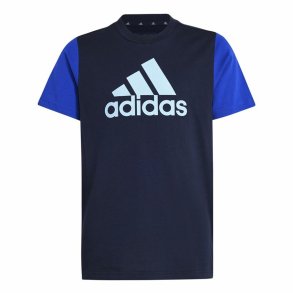 Kortrmet T-shirt til Brn Adidas Essentials Bl