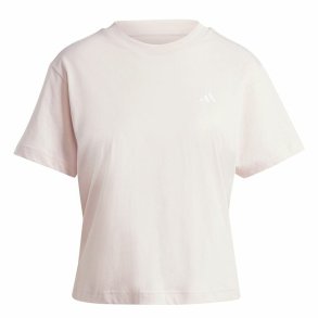 Kortrmet T-shirt til Kvinder Adidas Essentials Small Logo Beige Pink