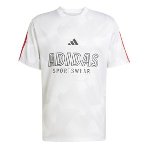Kort�rmet T-shirt til M�nd Adidas Tiro Np Hvid