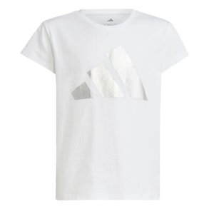 B�rne Kort�rmet T-shirt Adidas Glam Hvid