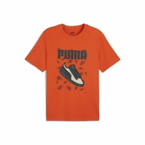 Kortrmet T-shirt til Mnd Puma Graphics Sneaker Orange