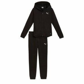 Trningsdragt til brn Puma Hooded Sweat Suit Flecce Cl Sort