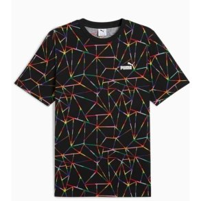 Kort�rmet T-shirt til M�nd Puma LOVE UNITED AOP Tee Sort