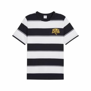Kort�rmet T-shirt til M�nd Puma Class Striped T Marinebl�