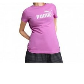 Kort�rmet T-shirt til Kvinder Puma ESS No. 1 Logo Tee Pink