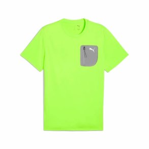 Kort�rmet T-shirt til M�nd Puma M Flex Pocket Tee Gr�n Limegr�n