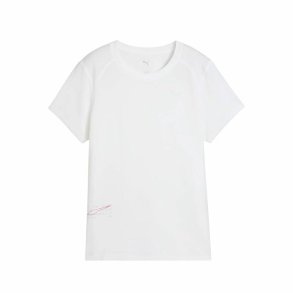 Kort�rmet T-shirt til Kvinder Puma Run Graphic Mesh Hvid