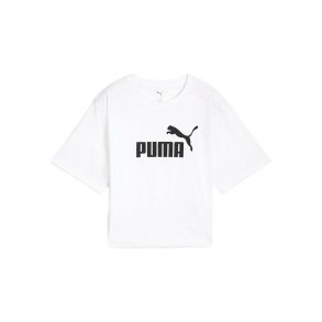 Kort�rmet T-shirt til Kvinder Puma ESS Cropped No. 1 Logo Relaxed Tee C/O 684972 02 Hvid