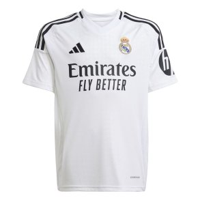 Kort�rmet fodboldtr�je til b�rn Adidas Real H Jsy Hvid