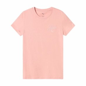 Kort�rmet T-shirt til Kvinder Puma Essentials Script Pink