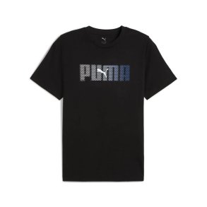Kort�rmet T-shirt til M�nd Puma Essentials Logo Lab Sort