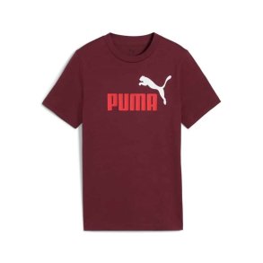 B�rne Kort�rmet T-shirt Puma Essentials 2 Color No.1 R�dbrun
