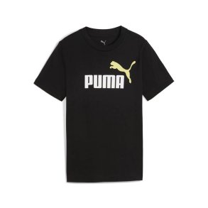 B�rne Kort�rmet T-shirt Puma Essentials 2 Color No.1 Log Sort