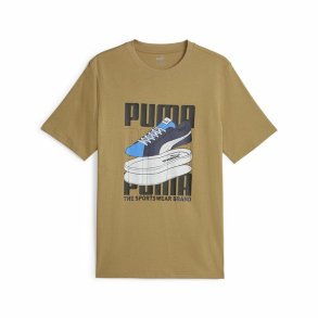 Kortrmet T-shirt til Mnd Puma Graphiccs Sneaker Brun