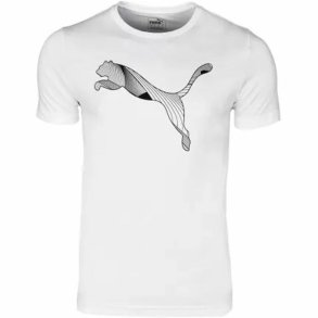 Brne Kortrmet T-shirt Puma Active Sports Graphic Hvid