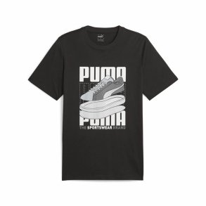 Kortrmet T-shirt til Mnd Puma Graphiccs Sneaker Sort