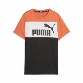 Brne Kortrmet T-shirt Puma Ess Block Sort Orange