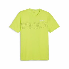 Kortrmet T-shirt til Mnd Puma RUN FAVORITE S GRA Lysegrn