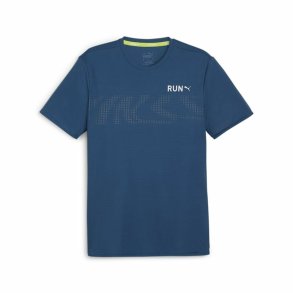 Kortrmet T-shirt til Mnd Puma  Run Favourite Mrkebl