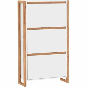 Skostativ Hvid Hrast 70 x 25 x 125 cm