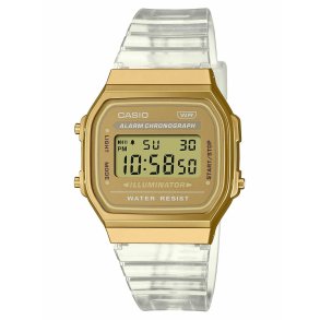 Unisex ur Casio VINTAGE COLLECTION - TRANSPARENT BAND - GOLD
