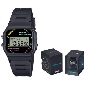 Unisex ur Casio F-91 - PACMAN Series Limited Edition Sort ( 35 mm)