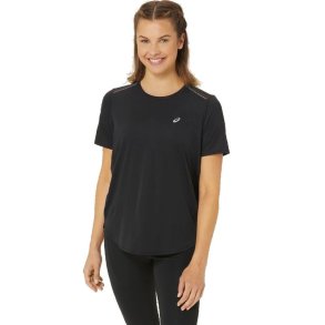 Kort�rmet T-shirt til Kvinder Asics Road Sort