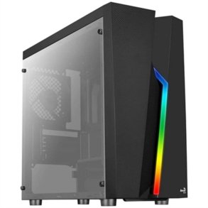 ATX Semi-t�rn kasse Aerocool Bolt Mini RGB Sort Multifarvet
