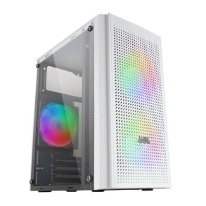 ATX Semi-trn kasse Mars Gaming MC300W Hvid RGB