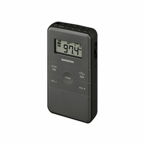 Brbar digital radio Sangean Sort AM/FM Genopladelig