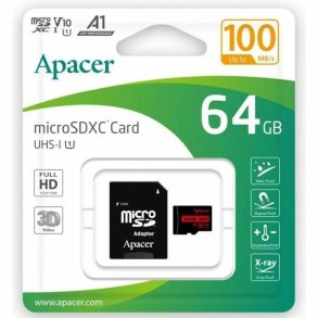 Mikro-SD-hukommelseskort med adapter Apacer XC UHS 1 64 GB