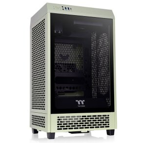 ATX Semi-t�rn kasse THERMALTAKE Tower 200 Sort Gr�n