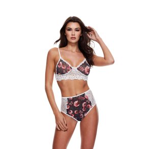 Blonde Undert�j S�t Baci Lingerie Floral & Lace Gr� (M/L)