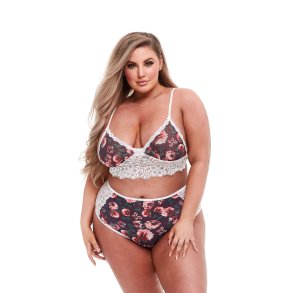 Blonde Undert�j S�t Baci Lingerie Floral & Lace Gr� (XL)