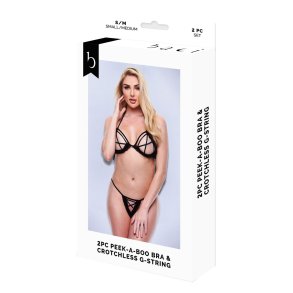 Undert�j S�t Baci Lingerie Crotchless G- Sort 2 Dele (M/L)