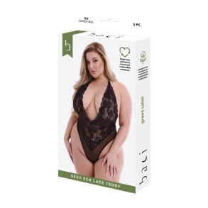 Undert�j S�t Baci Lingerie Eco Lace Teddy Sort (Queen)