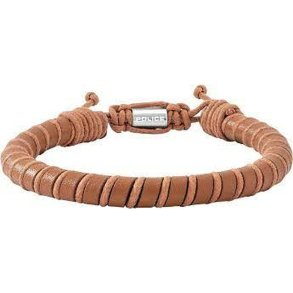 Armbnd til mnd Police PJ26486BLC.03 Lder 19 cm
