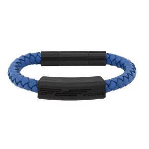 Armbnd til mnd Police PJ26492BLN.01 Lder 19 cm