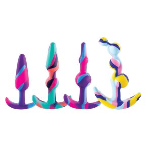 Anal plug NMC Multifarvet 4 Dele