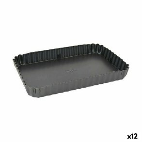 Aftagelig form Quttin Sort Kulstofstl 22,5 x 15,5 x 3 cm (12 enheder)