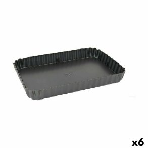 Aftagelig form Quttin Sort Kulstofstl 31,5 x 21,5 x 3,5 cm (6 enheder)