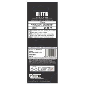 Skrllekniv Quttin Laos Sort Slvfarvet Rustfrit stl 8,5 cm (36 Enheder)