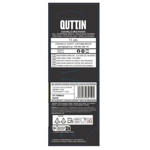 Kkkenkniv Quttin Laos Sort Slvfarvet 11 cm MULTIFUNKTIONEL (36 Enheder)