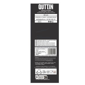 Kkkenkniv Quttin Laos Sort Slvfarvet 20 cm (24 enheder)