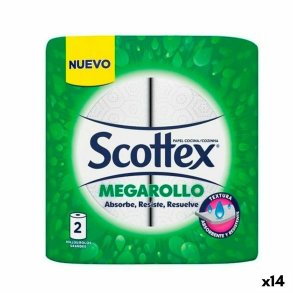 Kkkenrulle Scottex MEGARROLLO Hvid 2 Dele (14 enheder)
