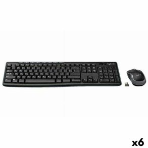 Tastatur og tr�dl�s mus Logitech DESKTOP MK270 Sort Spansk qwerty (6 enheder)