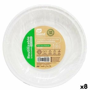 S�t af genanvendelige tallekener Maxi Products Hvid Plastik � 22 cm 100 Dele (8 enheder)