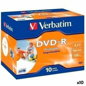 DVD-R Verbatim 4,7 GB 16x 10 Dele (10 enheder)