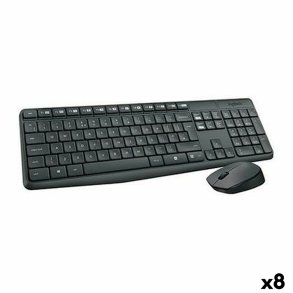 Tastatur og mus Logitech MK235 Sort Spansk qwerty (8 enheder)
